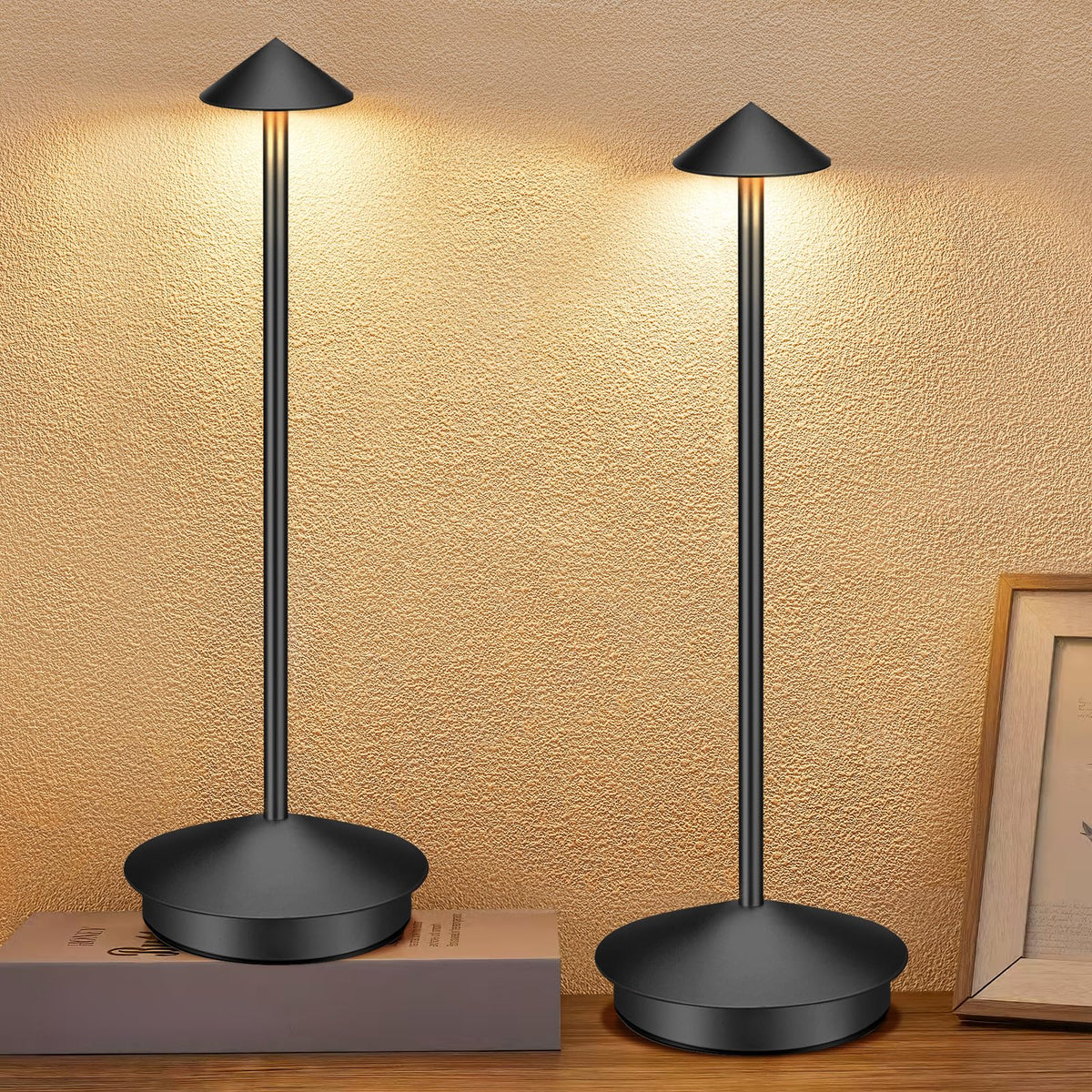 XMINKDZA portable LED lamp with top switch for easy dining ambiance and quick control