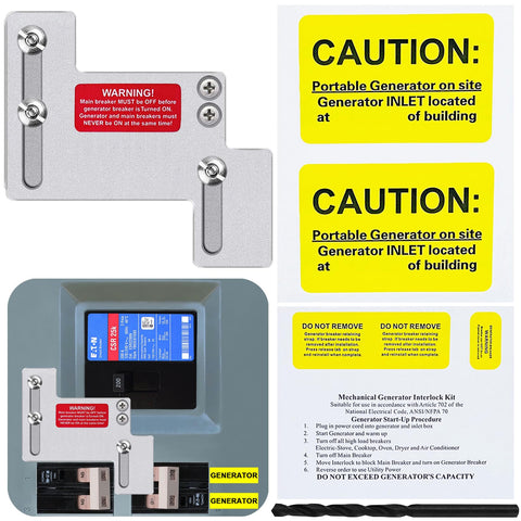 XMK interlock kit for CH TAN breakers aids safe backfeed setup.