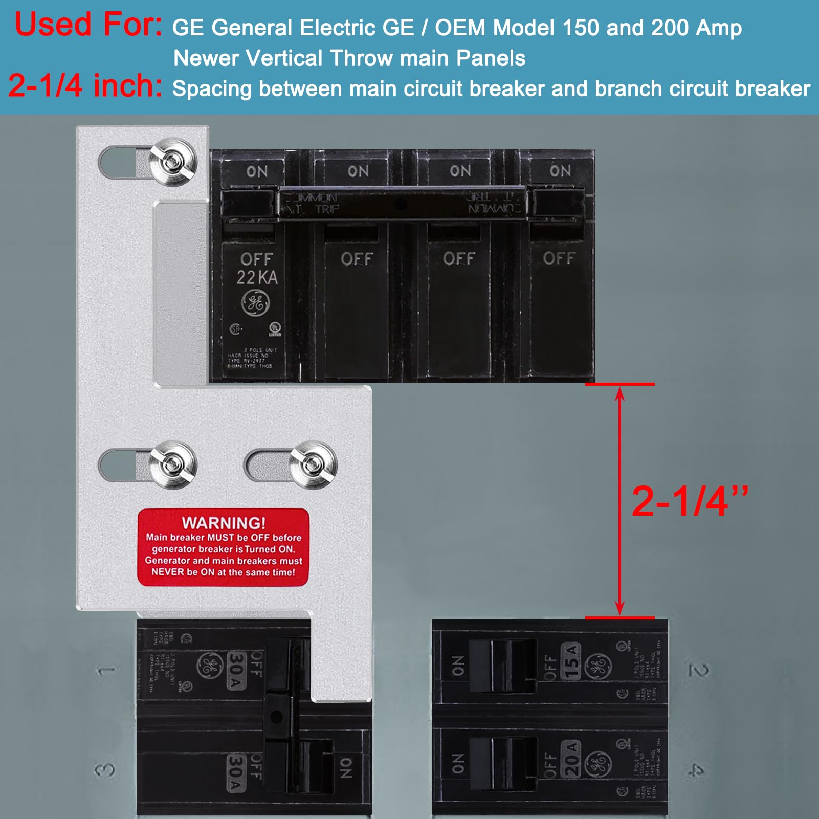 XMK interlock hardware and drill guide ready for secure installation on GE panels.
