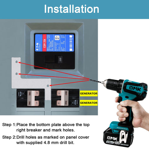 XMK startup procedure label guides correct generator start-up.