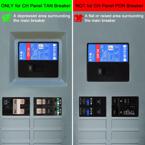 XMK CH TAN breaker compatibility ensures proper fit with depressed main area.