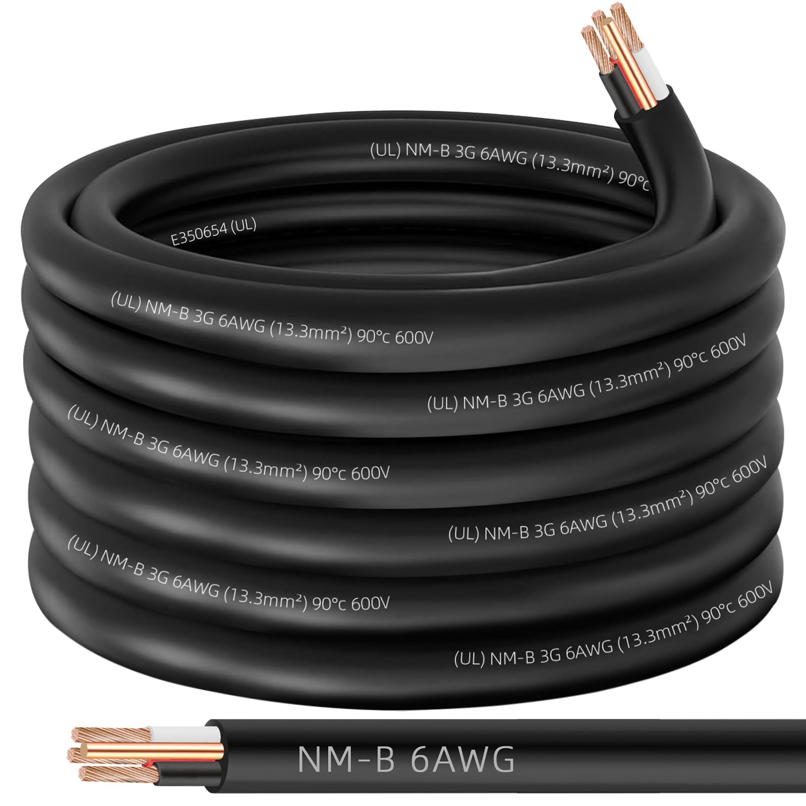 XMK NM-B 6/3 wire with ground package for indoor residential wiring.