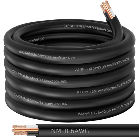 XMK NM-B 6/3 wire with ground package for indoor residential wiring.
