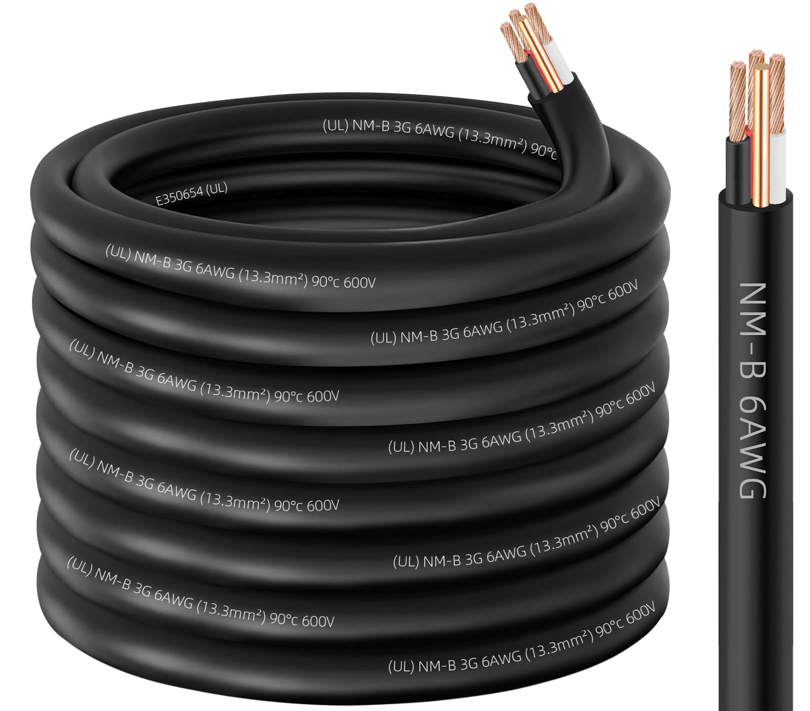 XMK NM-B 6/3 wire with ground for indoor circuits and reliable power distribution