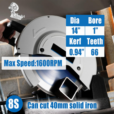 Xmnbl blade with 66 teeth enables smoother mild steel cutting