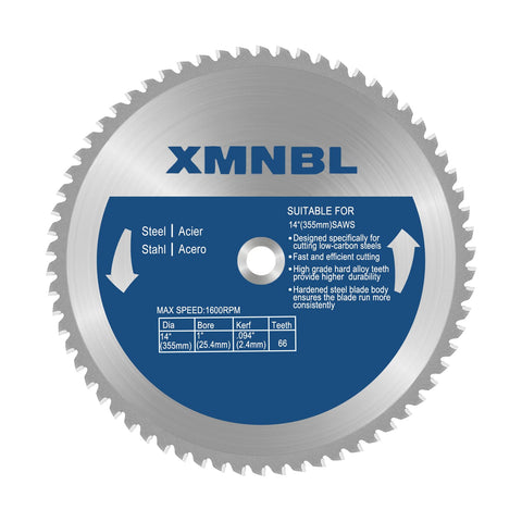 Xmnbl 14-inch blade with carbide tip for precise metal cuts