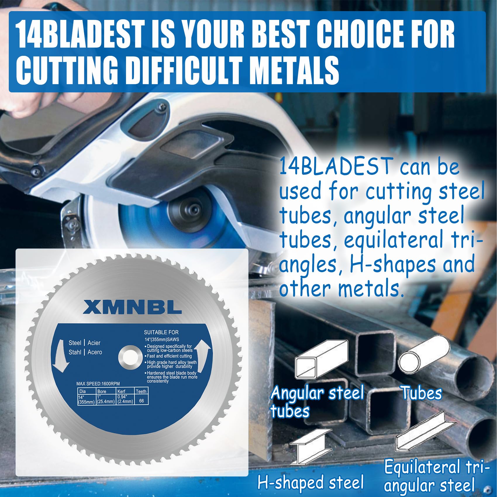 Xmnbl 1600 RPM max supports controlled metal cutting