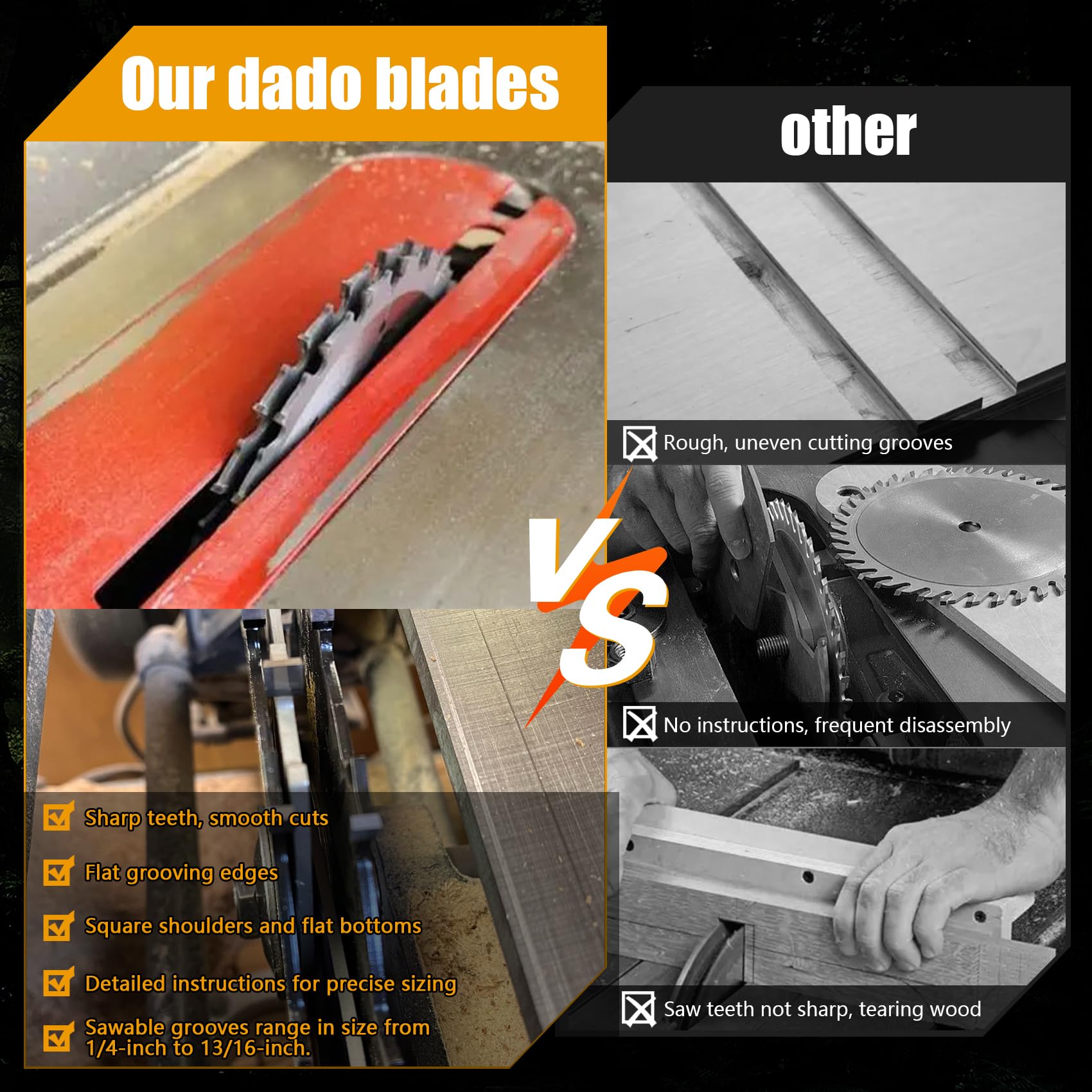 Xmnbl dado blade sharpeners helping maintain blade edge for long-lasting performance