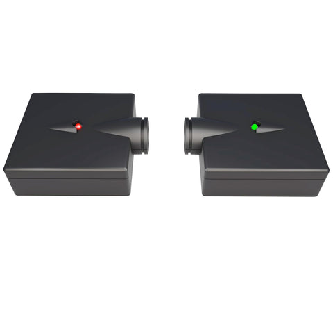 Xmnbl GSTB-R STB-BL sensor front view, compact and weatherproof for Genie garage doors.