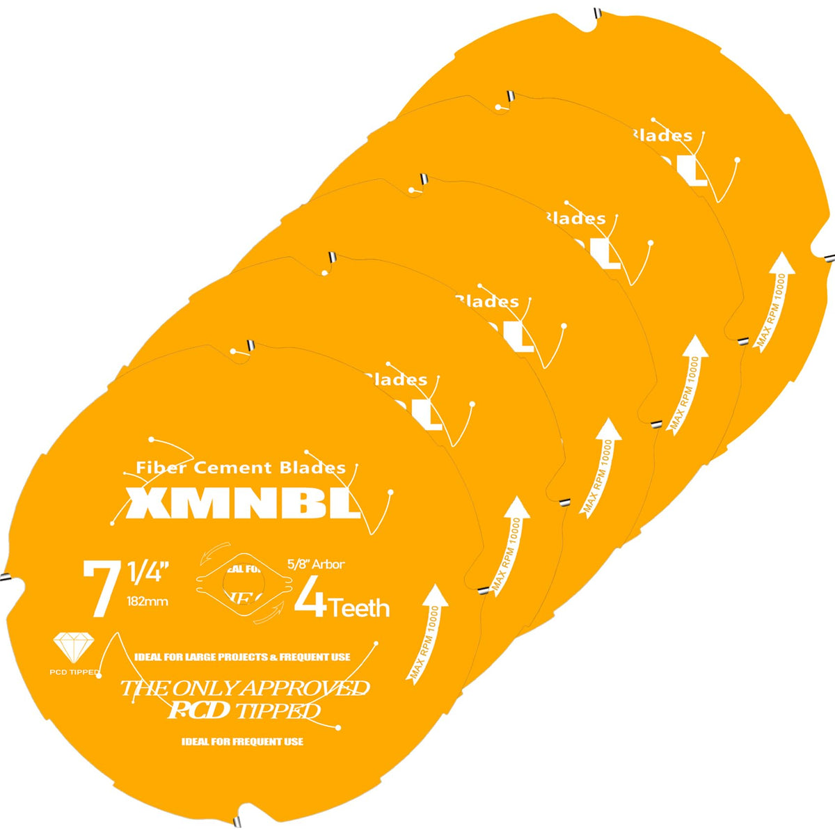 Xmnbl hardie blade 7-1/4 inch with pcd teeth for fiber cement cuts