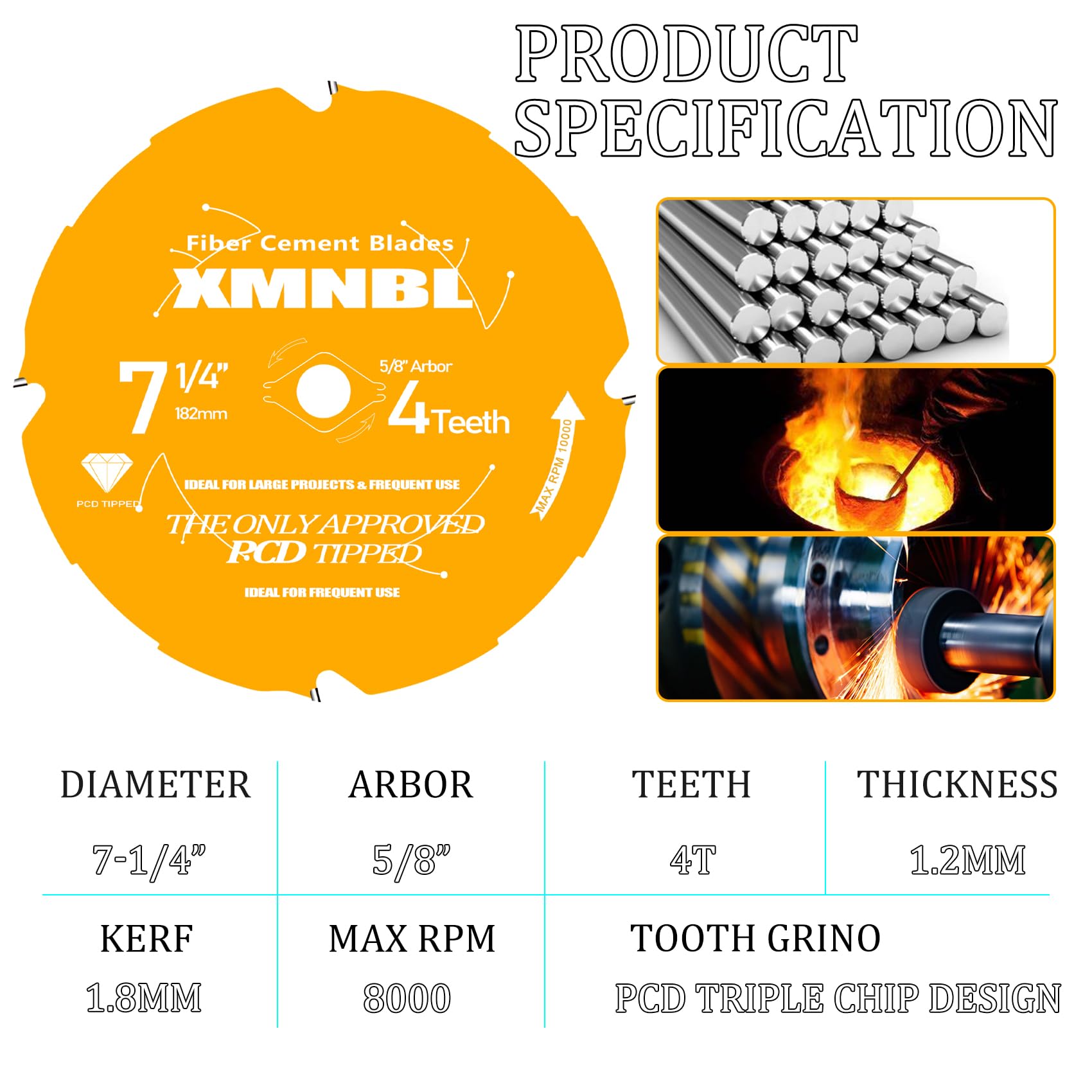 Xmnbl heat resistant diamond blade for tough materials