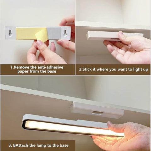 XmnSoly desk light bar tilted to show adjustable angle for glare-free lighting