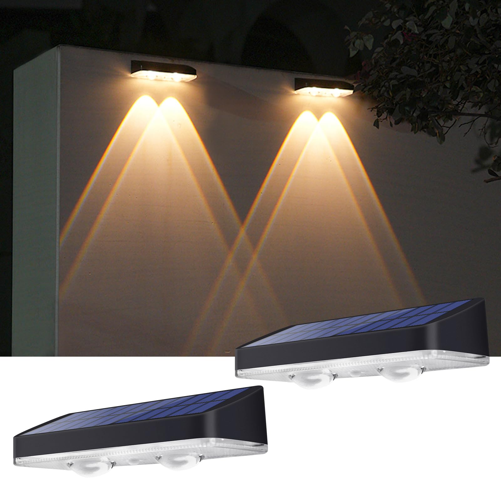 XmnSoly solar light brightens outdoor mailbox area at night