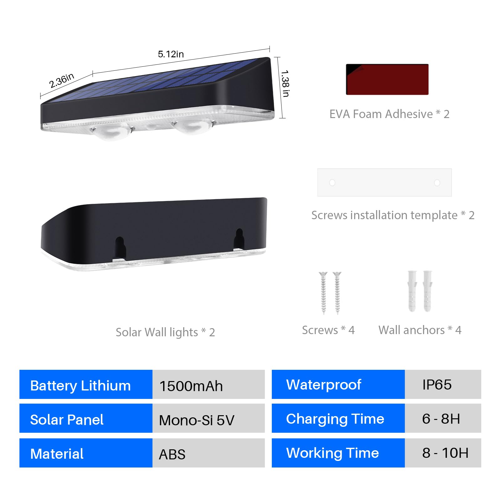 XmnSoly 2-pack provides reliable night lighting for entrances
