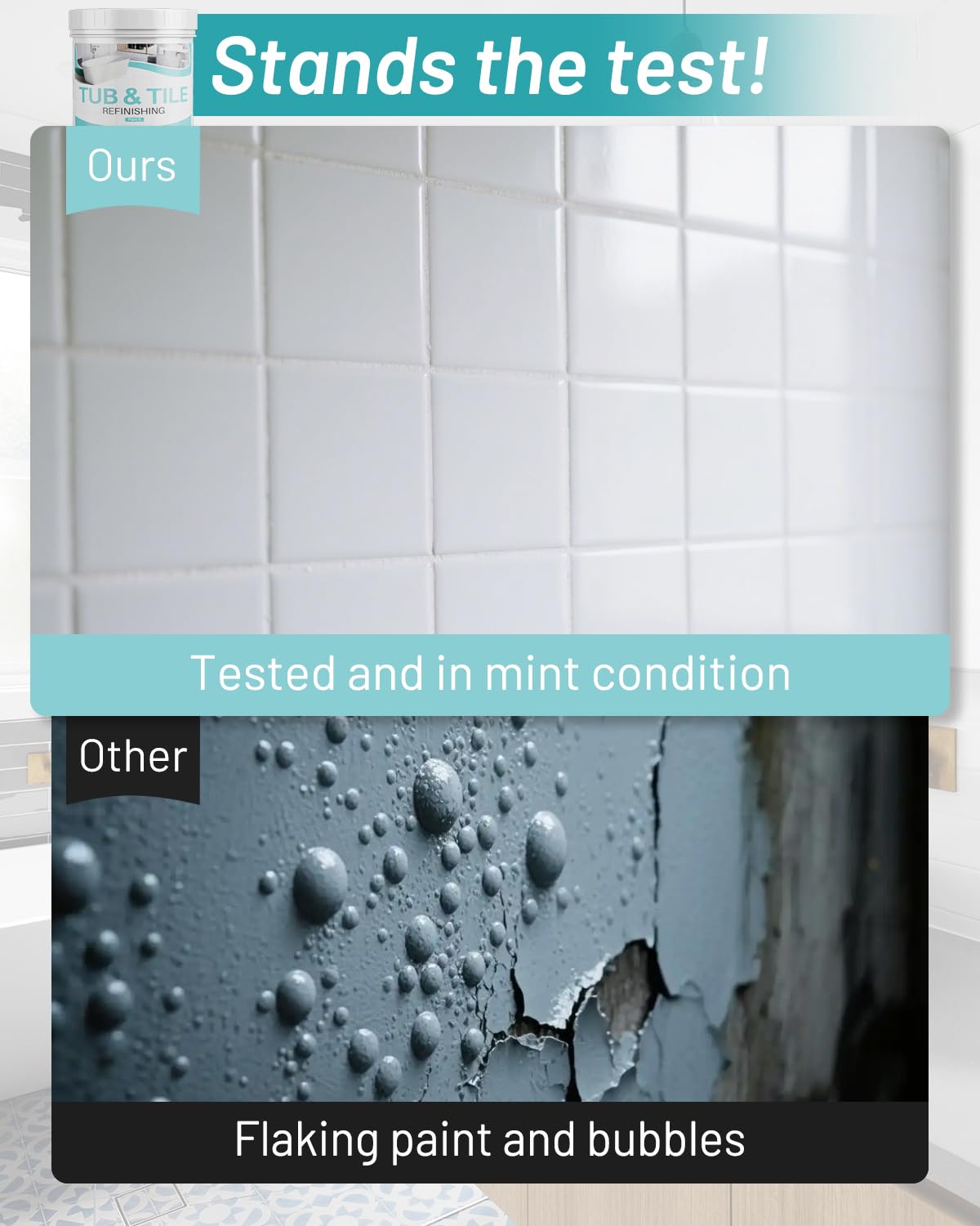 Xmntdo sink paint application demonstrates moisture resistance for bathrooms.