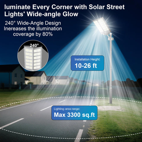 XMPTYN solar street light aluminum body stands up to harsh weather.