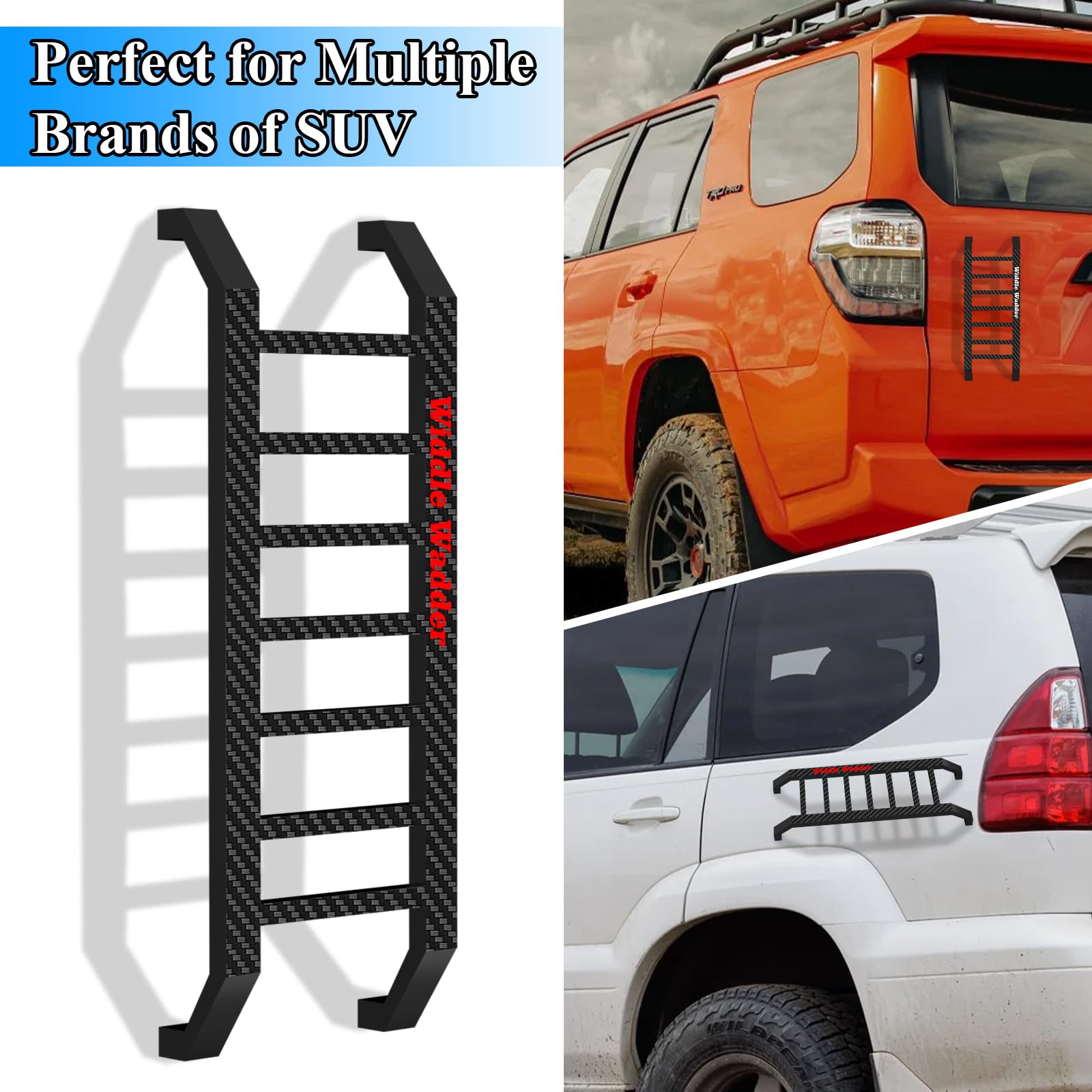XNBXYS Widdle Wadder ladder magnets securing attachment on SUV.