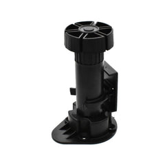 Xntun 12-pack black cabinet leg levelers with adjustable height for level furniture.