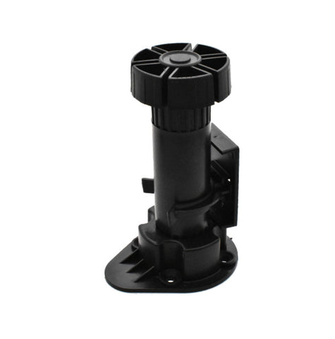 Xntun 12-pack black cabinet leg levelers with adjustable height for level furniture.