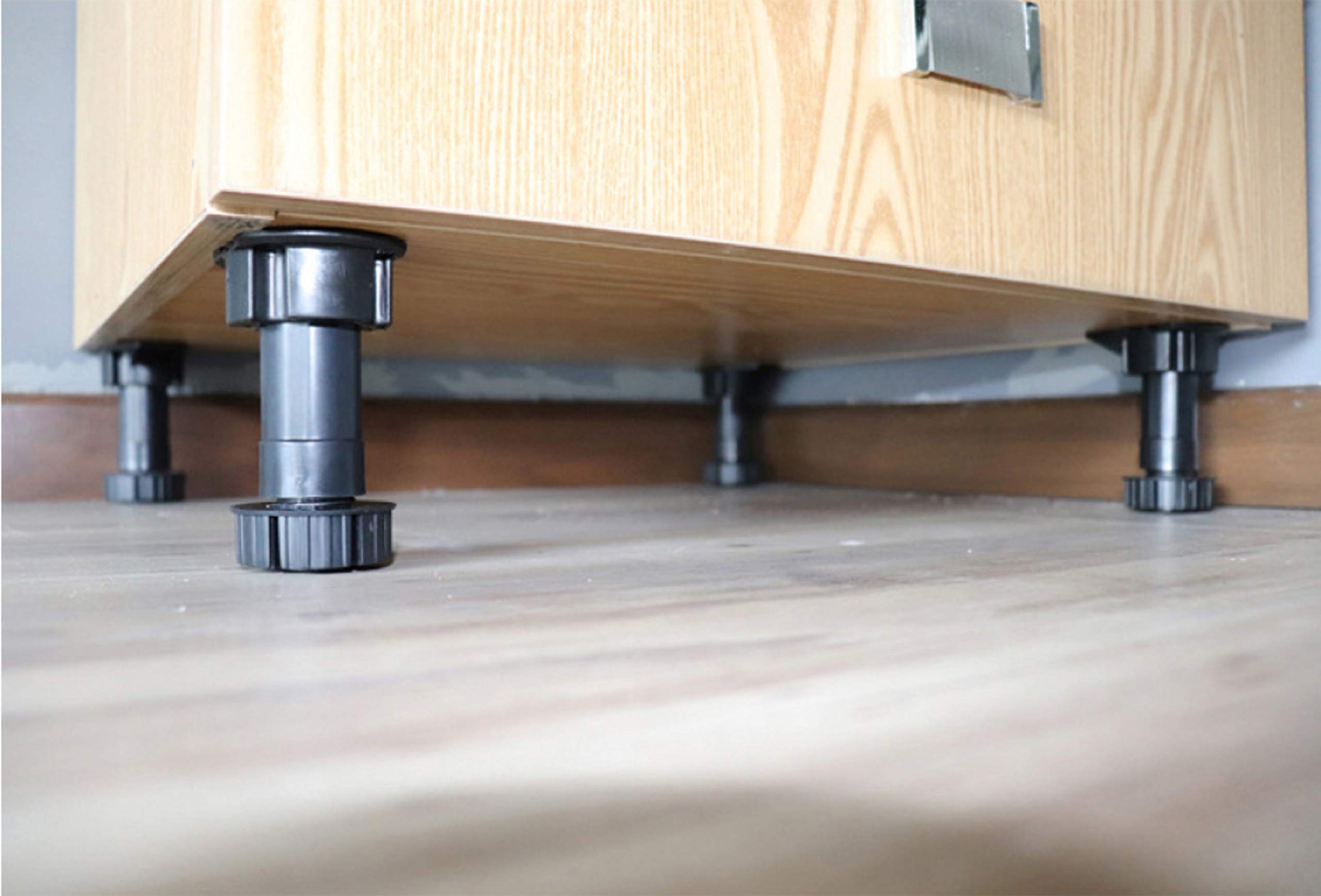 Xntun cabinet leg with included screws for easy installation.
