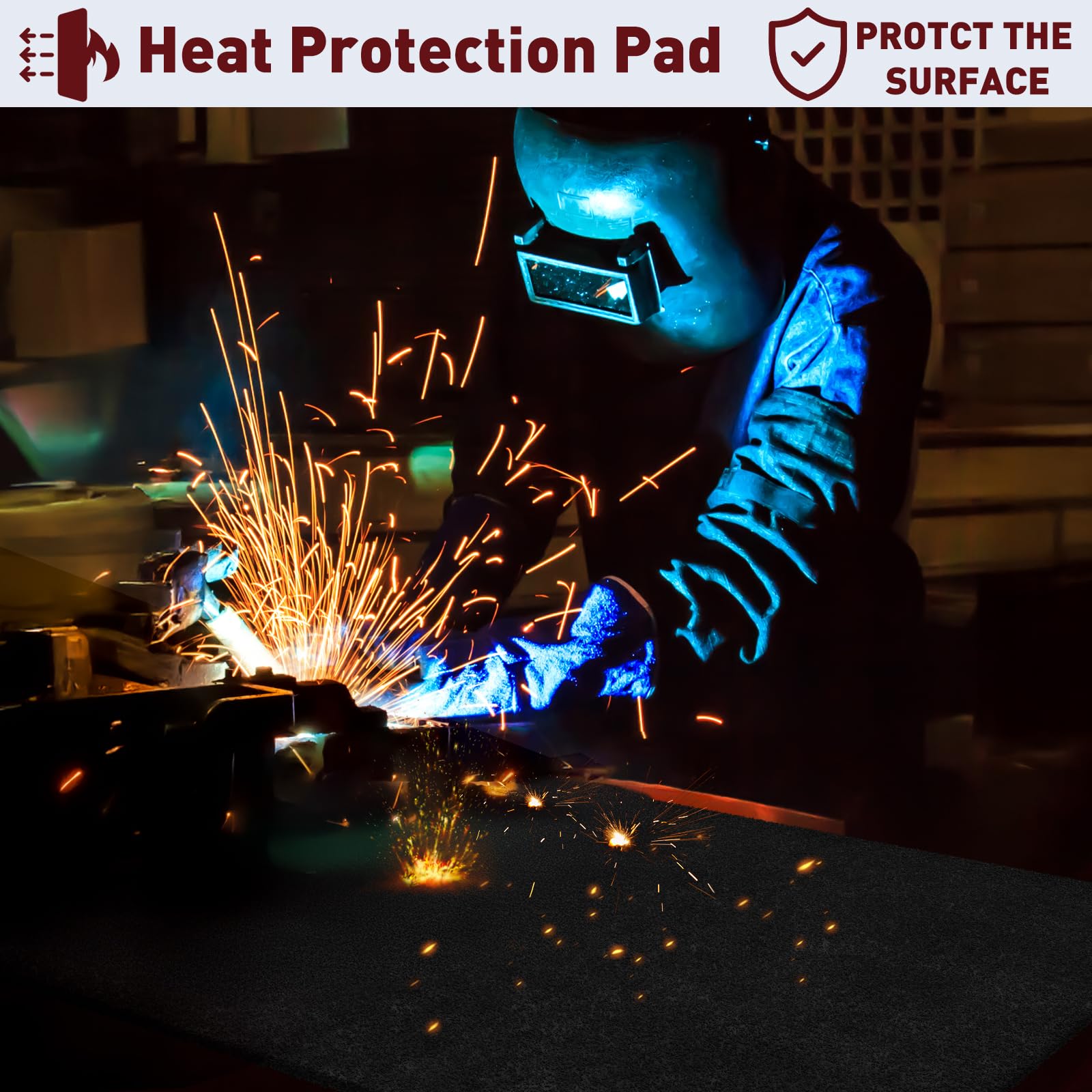 XOHUYD spark protection blanket for welding, helps contain sparks and spatter.