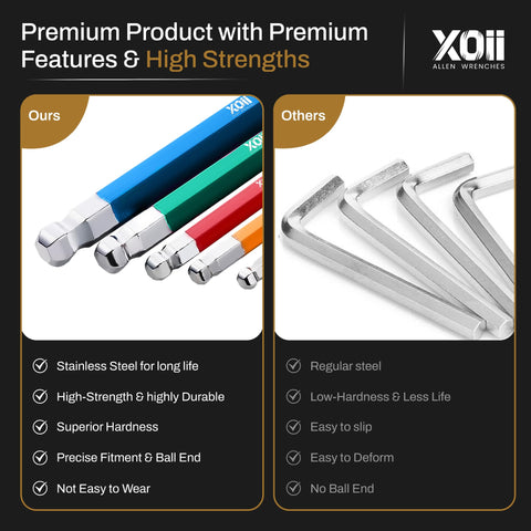 Xoii heavy-duty CRV alloy steel builds for high-torque tasks.