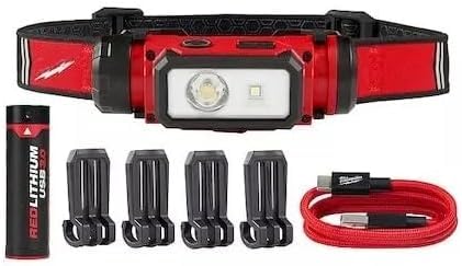 Xokisde Milwaukee hard hat headlamp delivers 600 lumens for hands-free, precise lighting on site.
