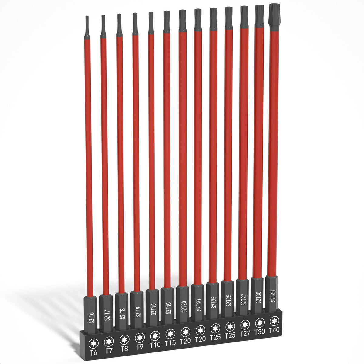 XOOL 13-piece long Torx set with 6-inch reach for deep fasteners.