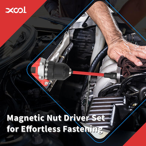 XOOL 1/4-inch quick-change hex shank enables fast tool changes.