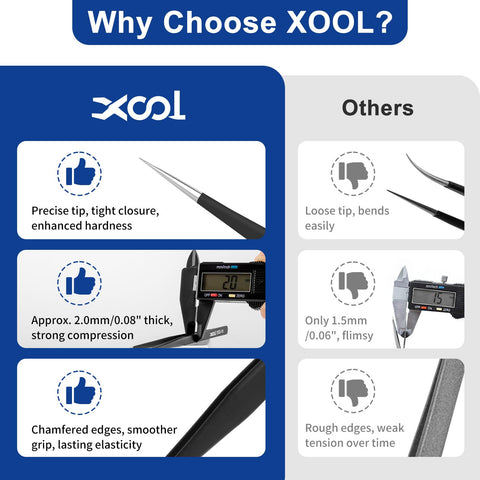 XOOL multi-use tweezers ideal for labs and crafts