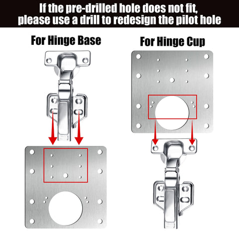 Xosjska universal hinge repair plate with multiple holes for easy install.