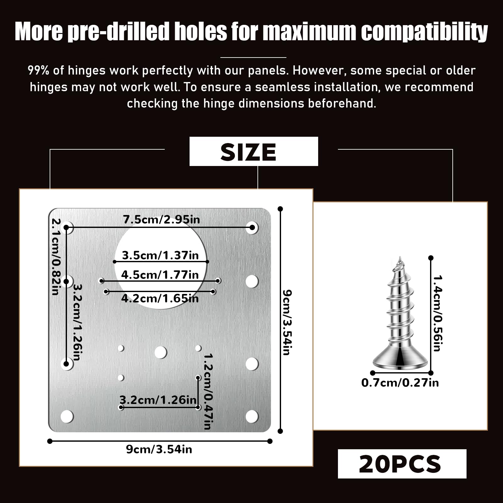 Xosjska stainless steel hinge bracket close-up shows durable, rust-resistant construction.