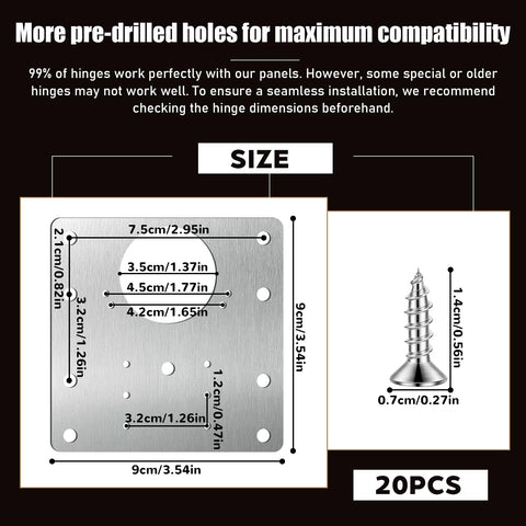 Xosjska stainless steel hinge bracket close-up shows durable, rust-resistant construction.