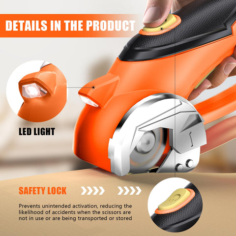 Xpersoul cordless electric scissors cutting cardboard smoothly.