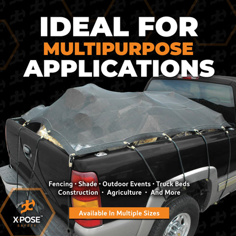 Xpose Safety tarp versatile for dump trucks, fences, and canopies