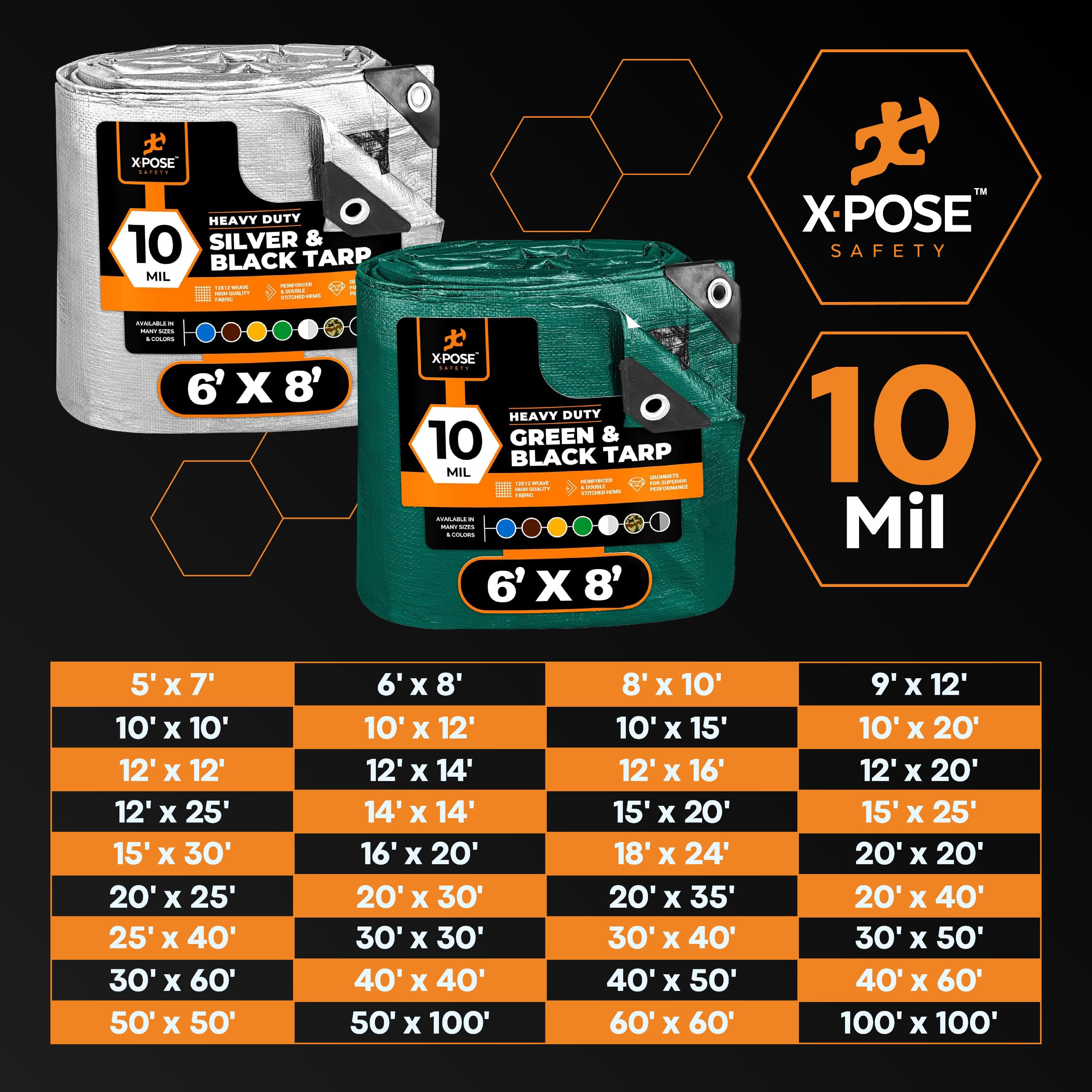 Xpose Safety weatherproof tarp helps reduce dust and moisture intrusion.