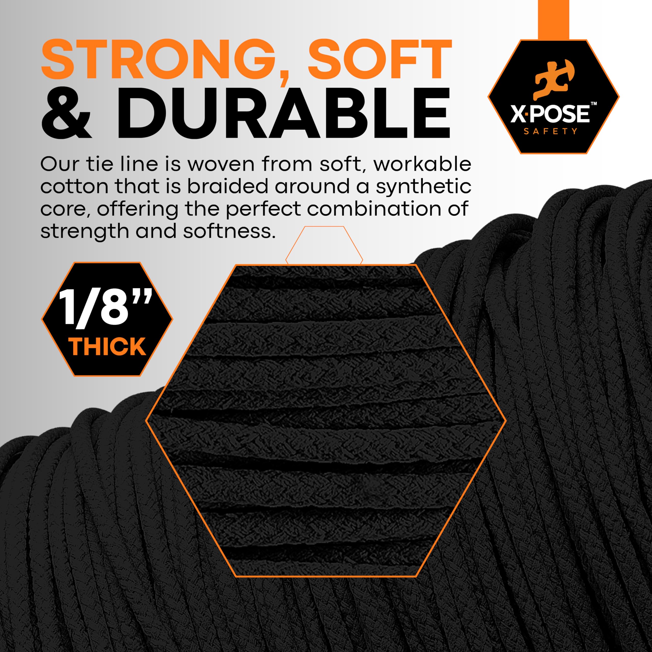 Xpose Safety invisible trickline rope securing stage elements