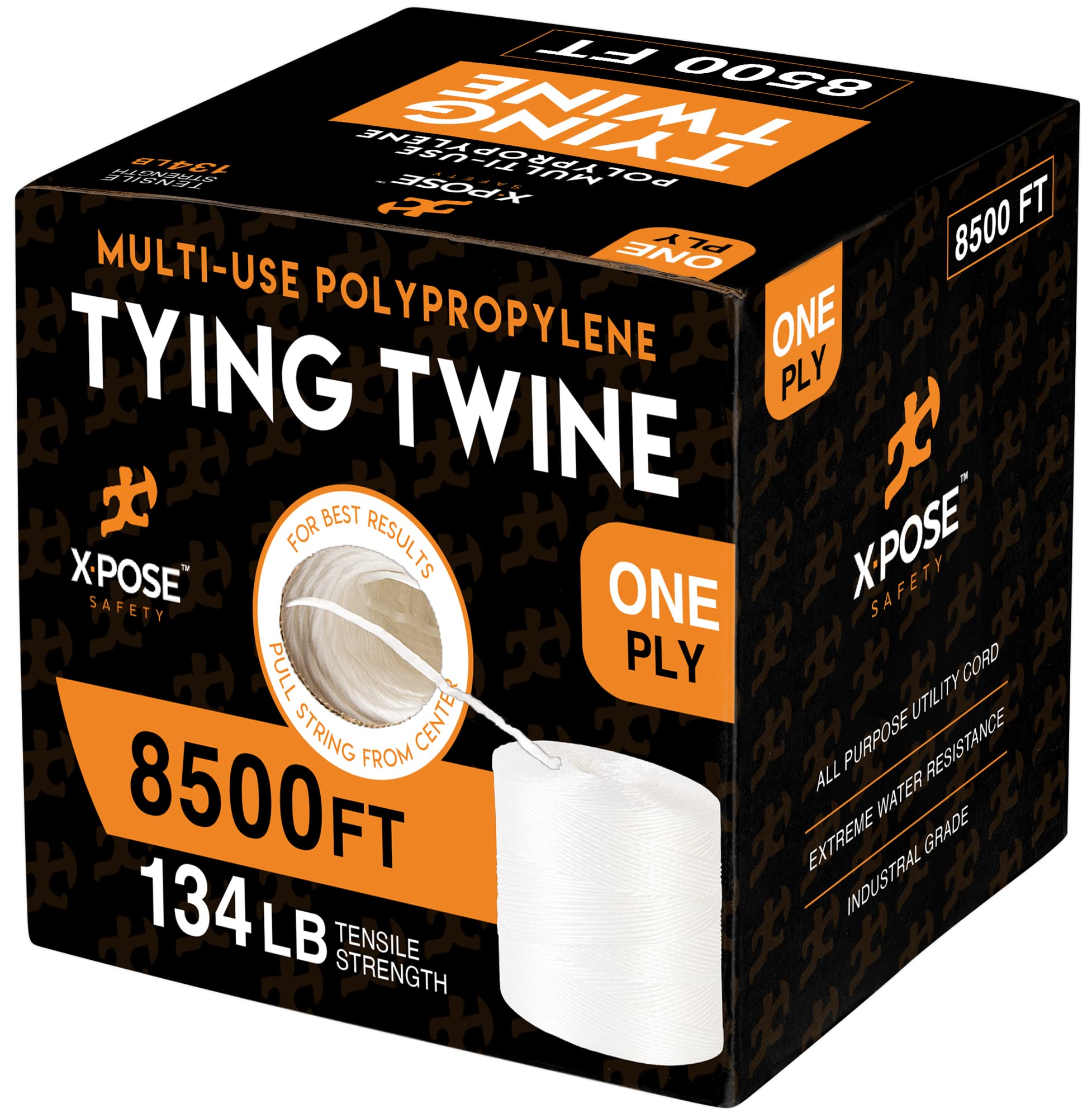 Xpose Safety polypropylene twine spool for indoor and outdoor tasks, easy handling and visibility