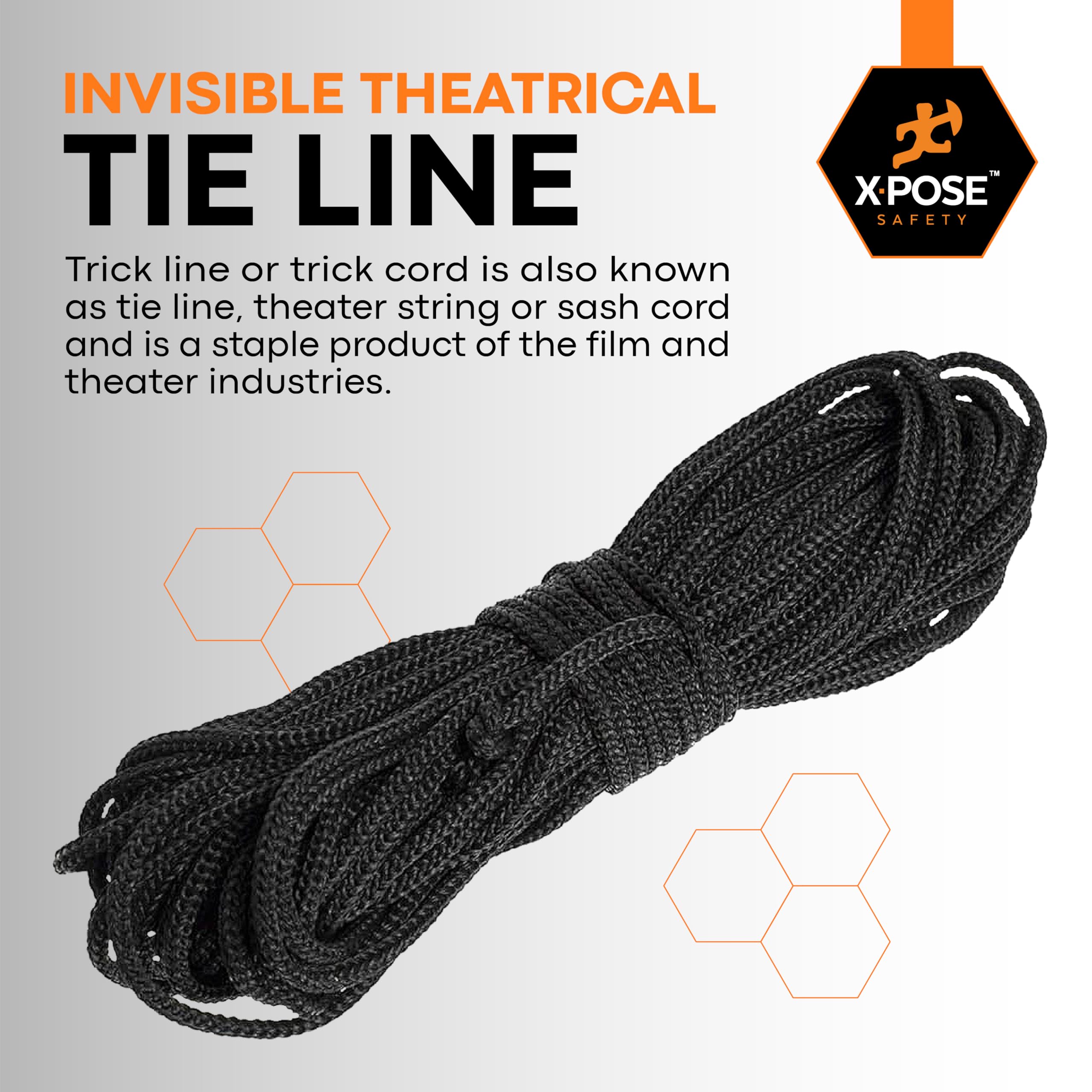 Xpose Safety reusable unglazed trickline rope for long runs