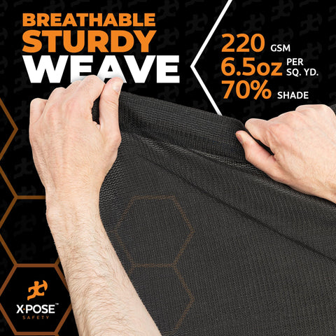Xpose Safety 60% shade tarp reduces sun while staying ventilated