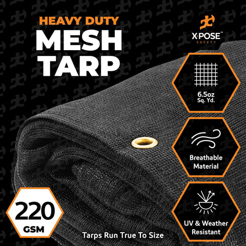 Xpose Safety tarp reinforced corners resist wear on tough jobs