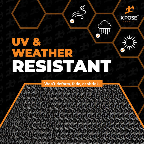 Xpose Safety weather-resistant mesh tarp withstands wind and rain
