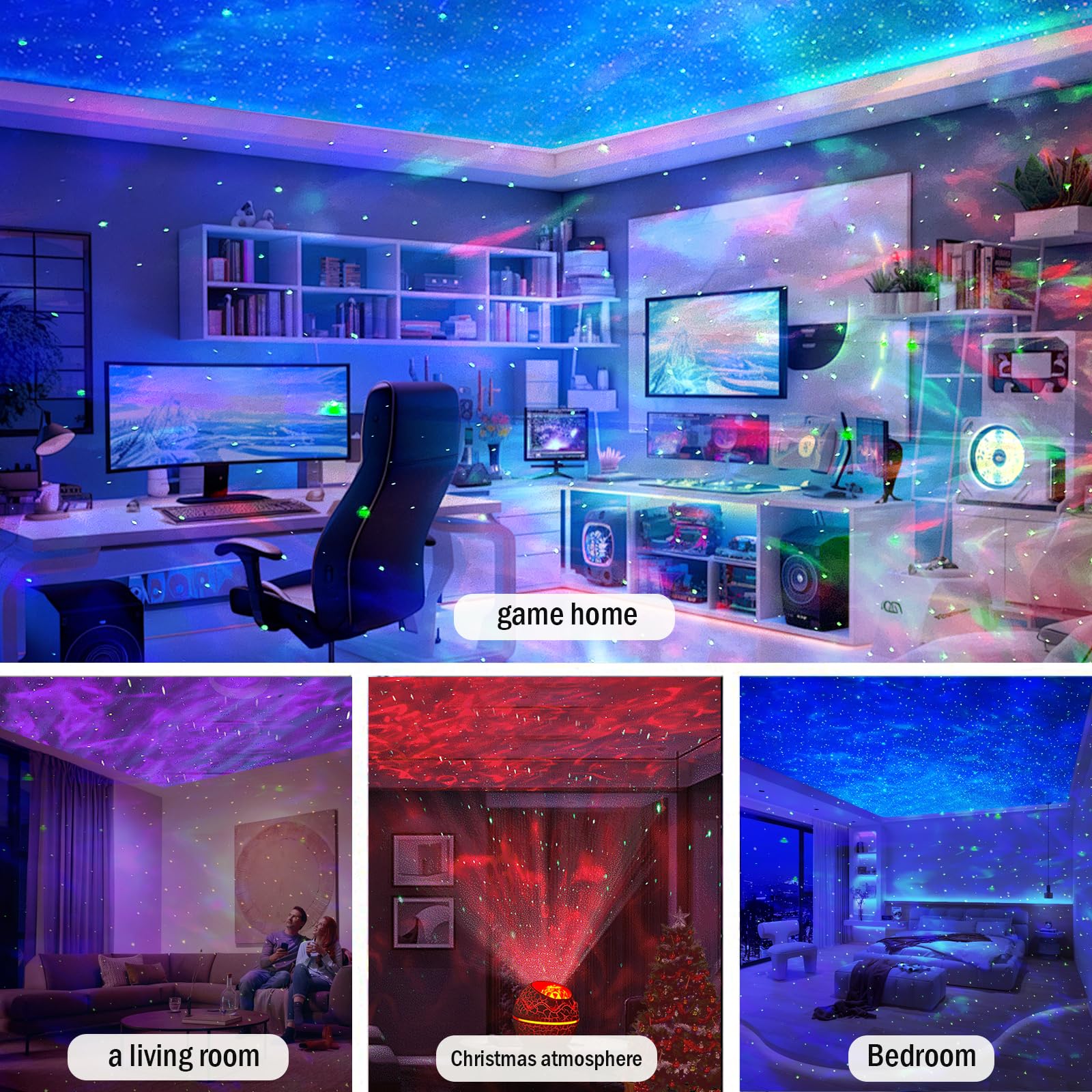 FCC-certified XQBX Dinosaur Egg Galaxy Projector ensures safe home use