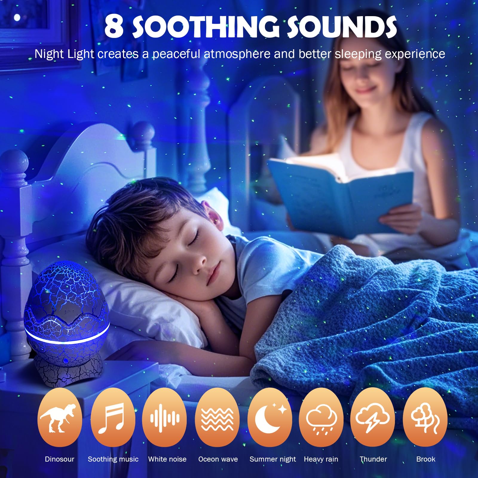 XQBX Galaxy Projector auto-off timer aids energy saving