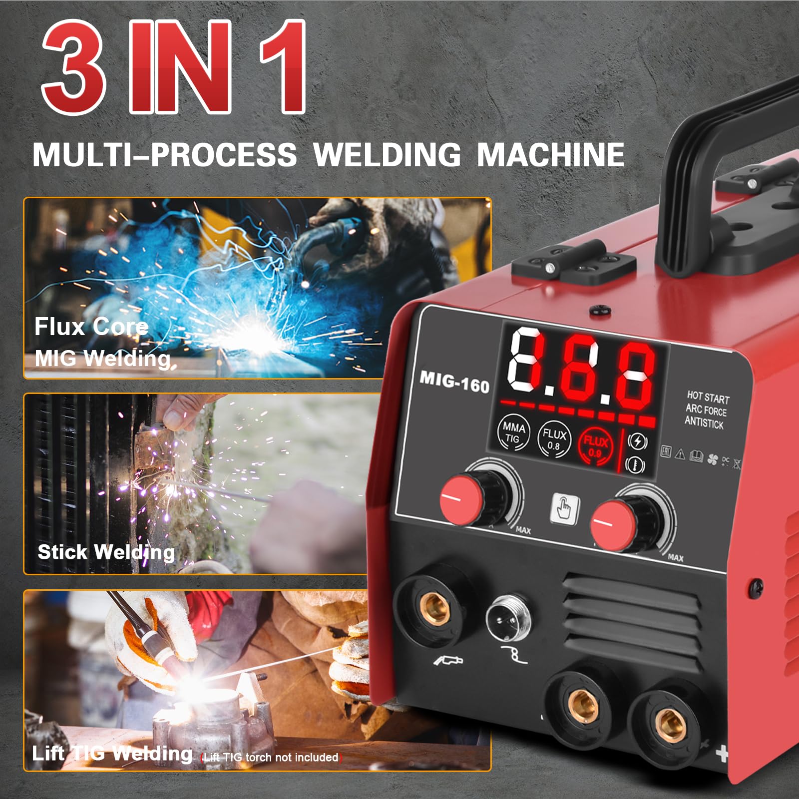 XR MARKET 3in1 welder panel setup showing easy mode switching