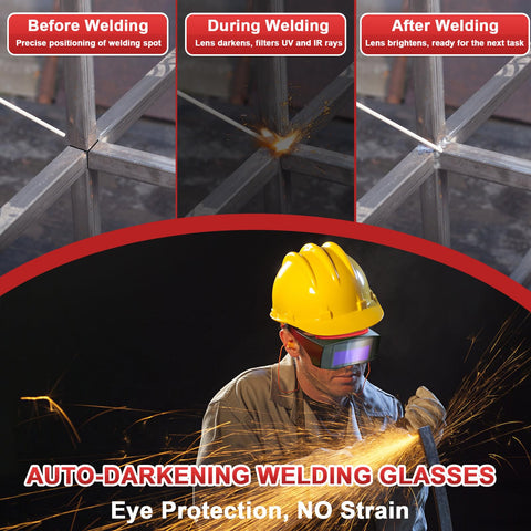 XR MARKET auto-darkening welding glasses protect eyes during welding