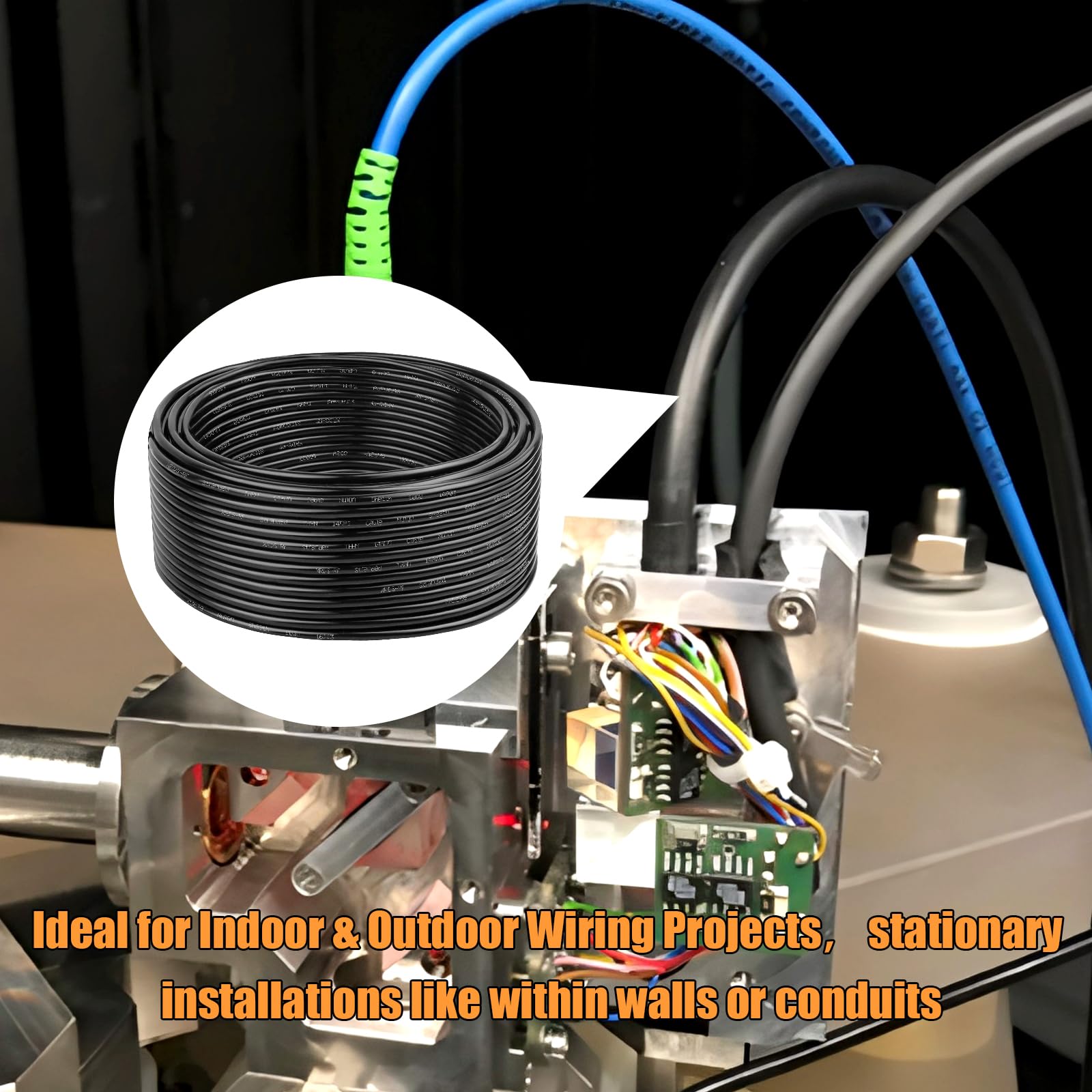 XRDS-RF THHN wire 600V rated for dry locations in panels and raceways.