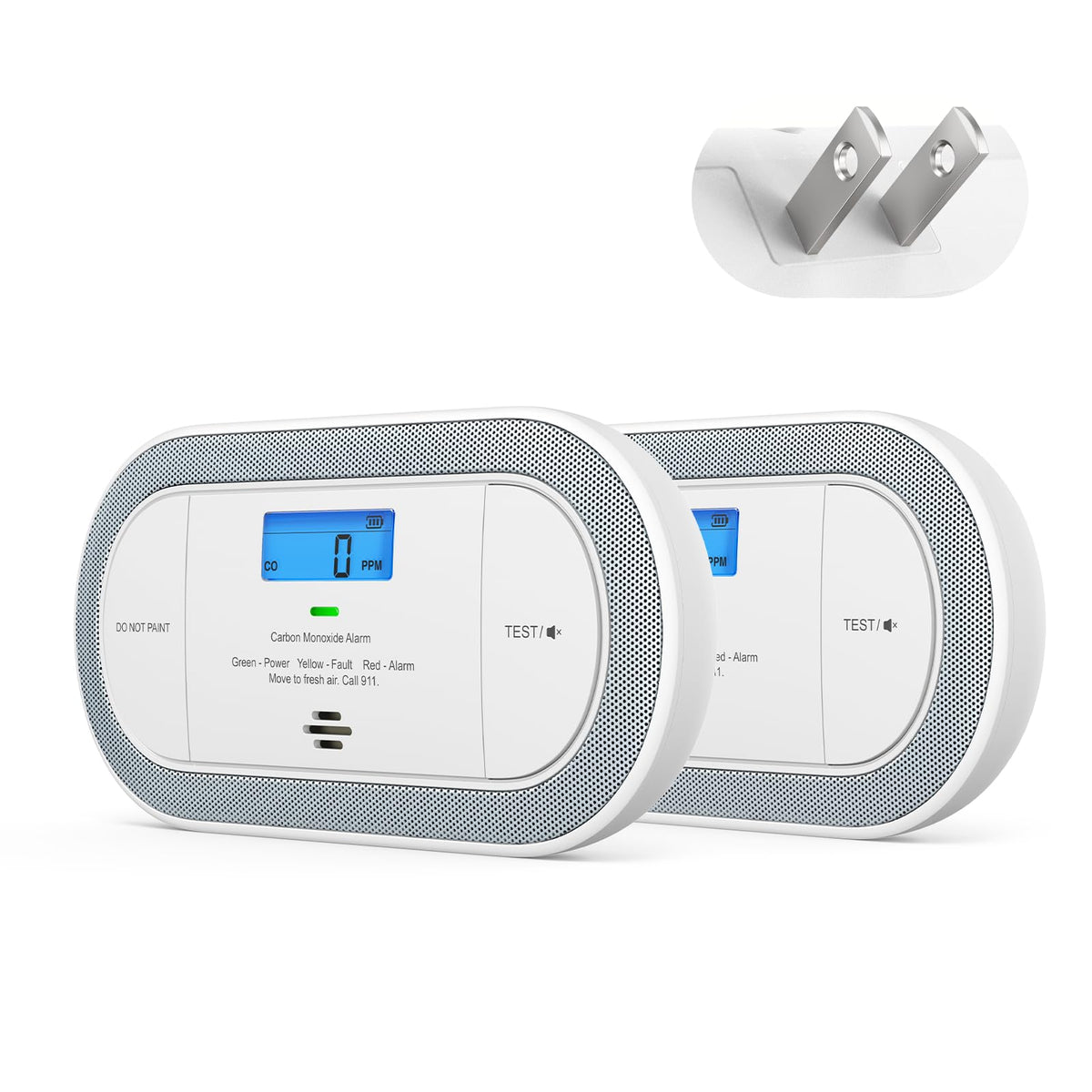 X-Sense XC0C-SA plug-in detector with reliable AC power and battery backup.