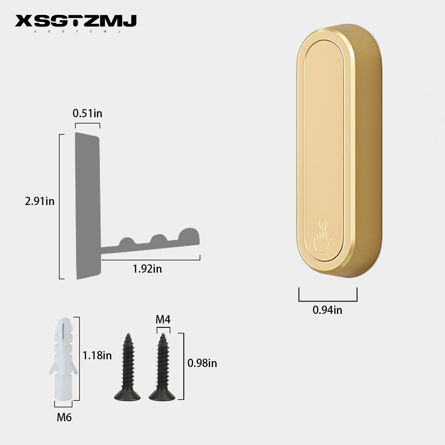 XSGTZMJ folding coat hooks gold with installation hardware included