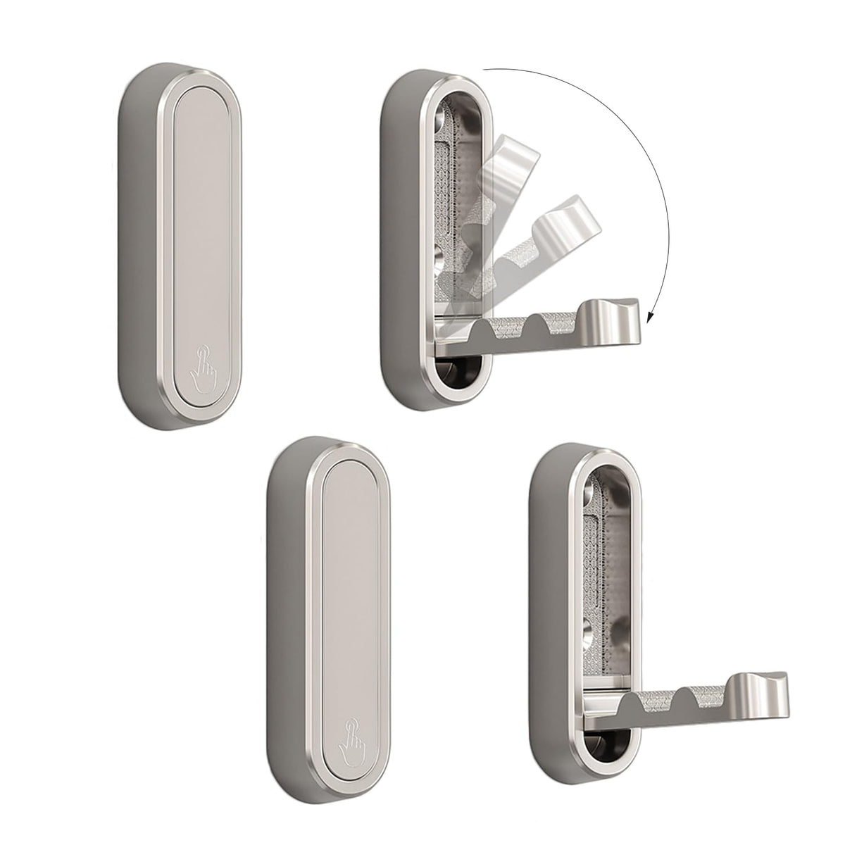 XSGTZMJ folding coat hooks zinc alloy silver, sturdy wall mount for coats and bags